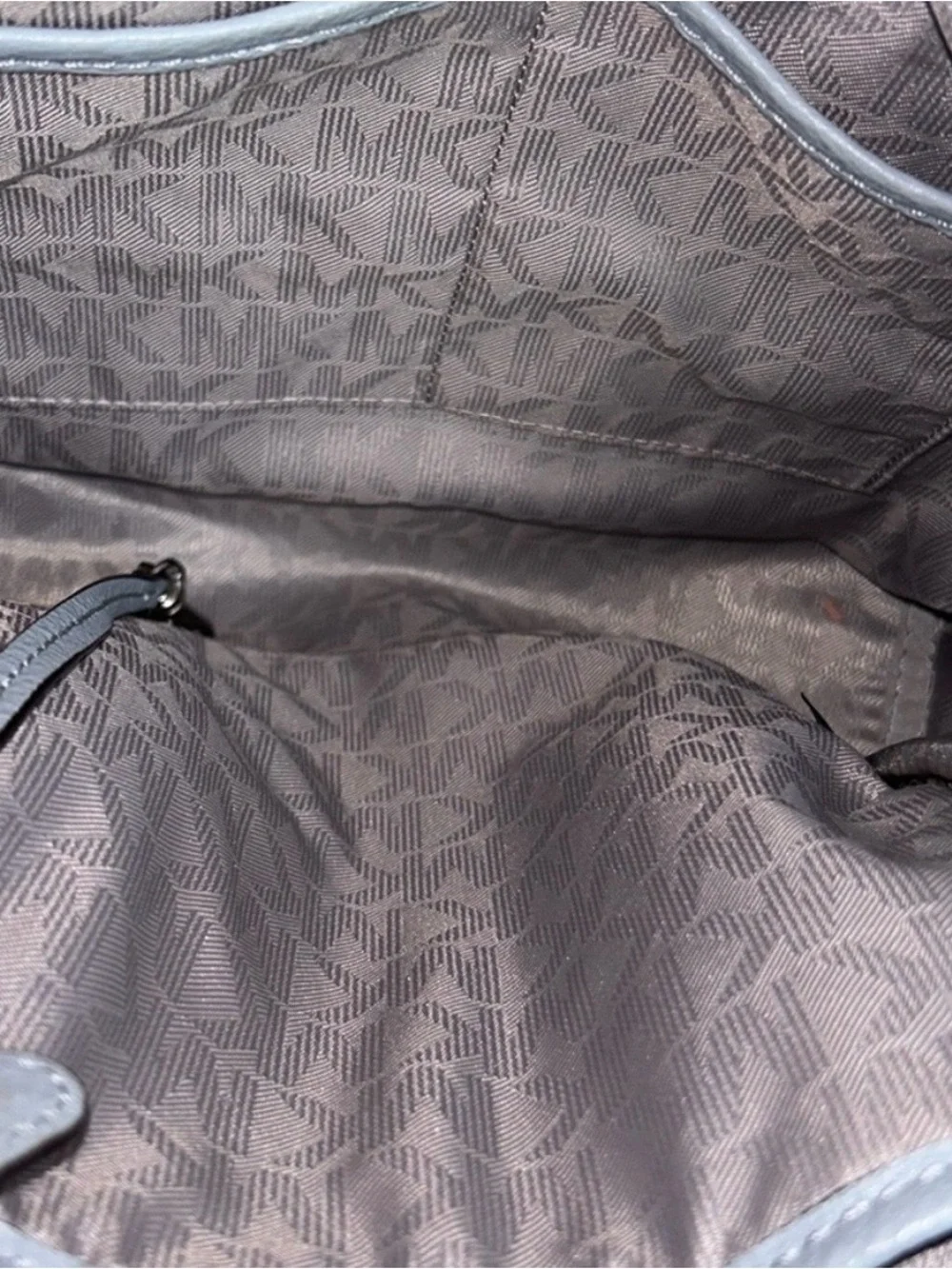 Michael Kors Light Blue Pebbled Leather Backpack